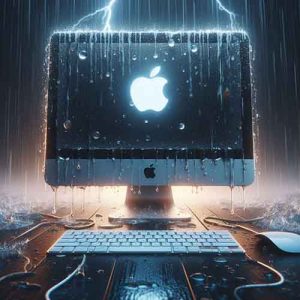 iMac sous la pluie oxydation