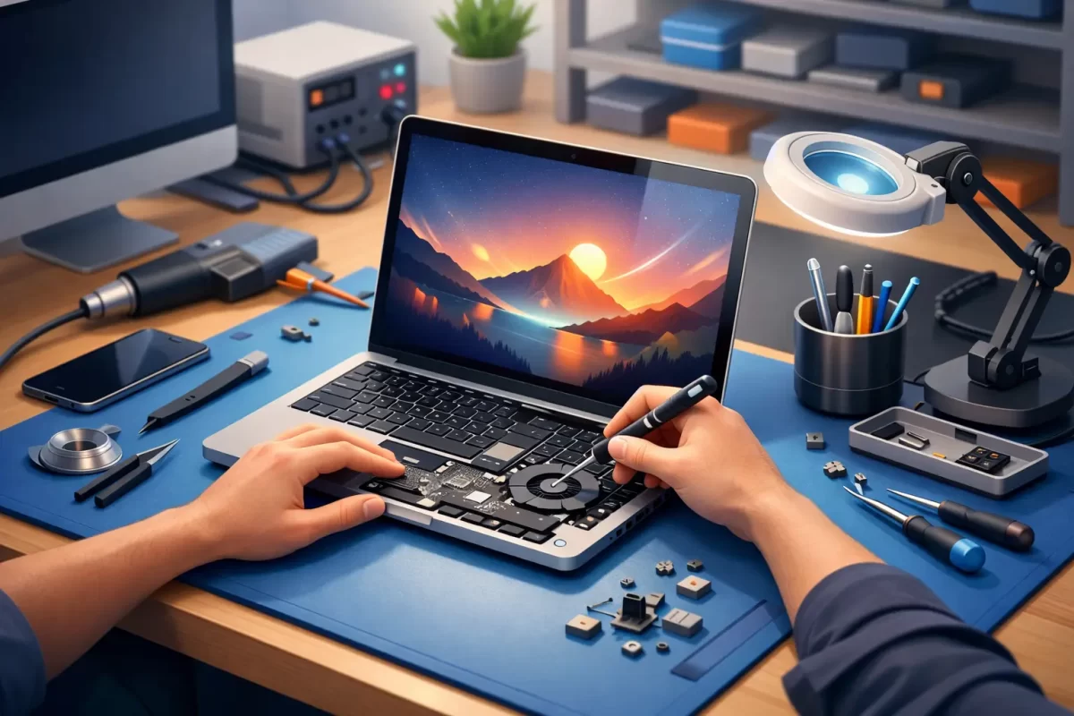 Réparation MacBook Montpellier en atelier