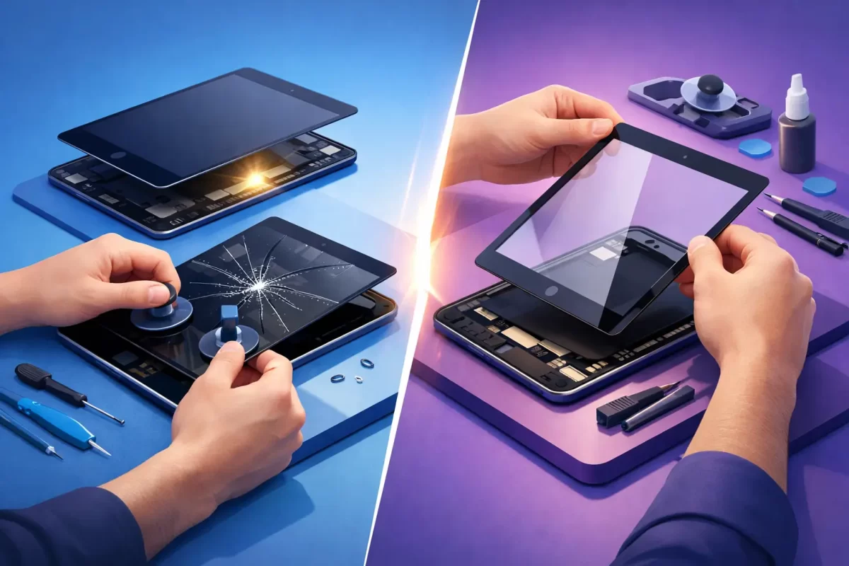 iPad remplacement écran vs vitre tactile