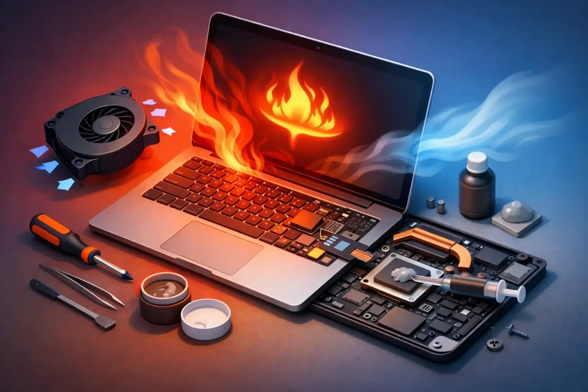 MacBook surchauffe - réparation ventilation et pâte thermique