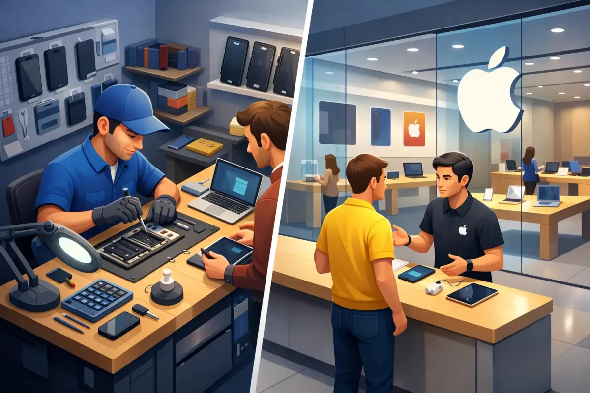 Réparateur Apple indépendant vs Apple Store
