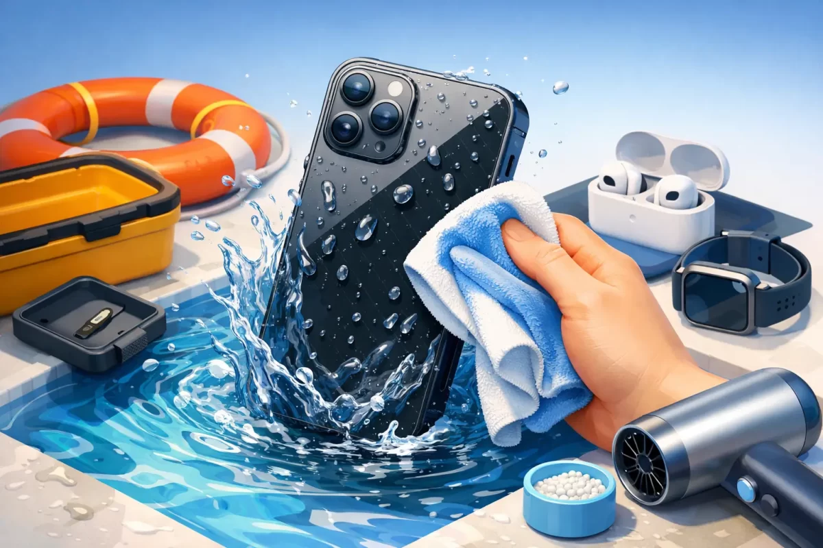 Sauver un iPhone tombé dans l’eau rapidement