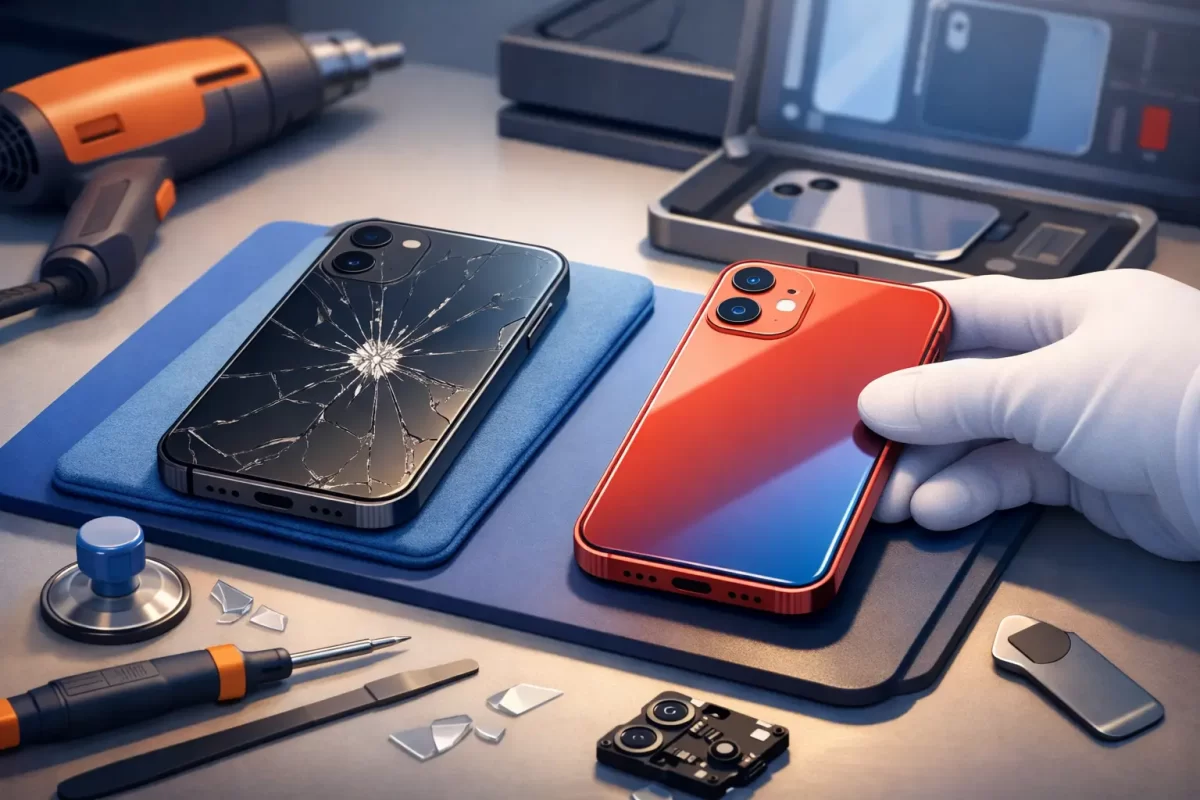 Changement vitre arriere iPhone - prix et délais
