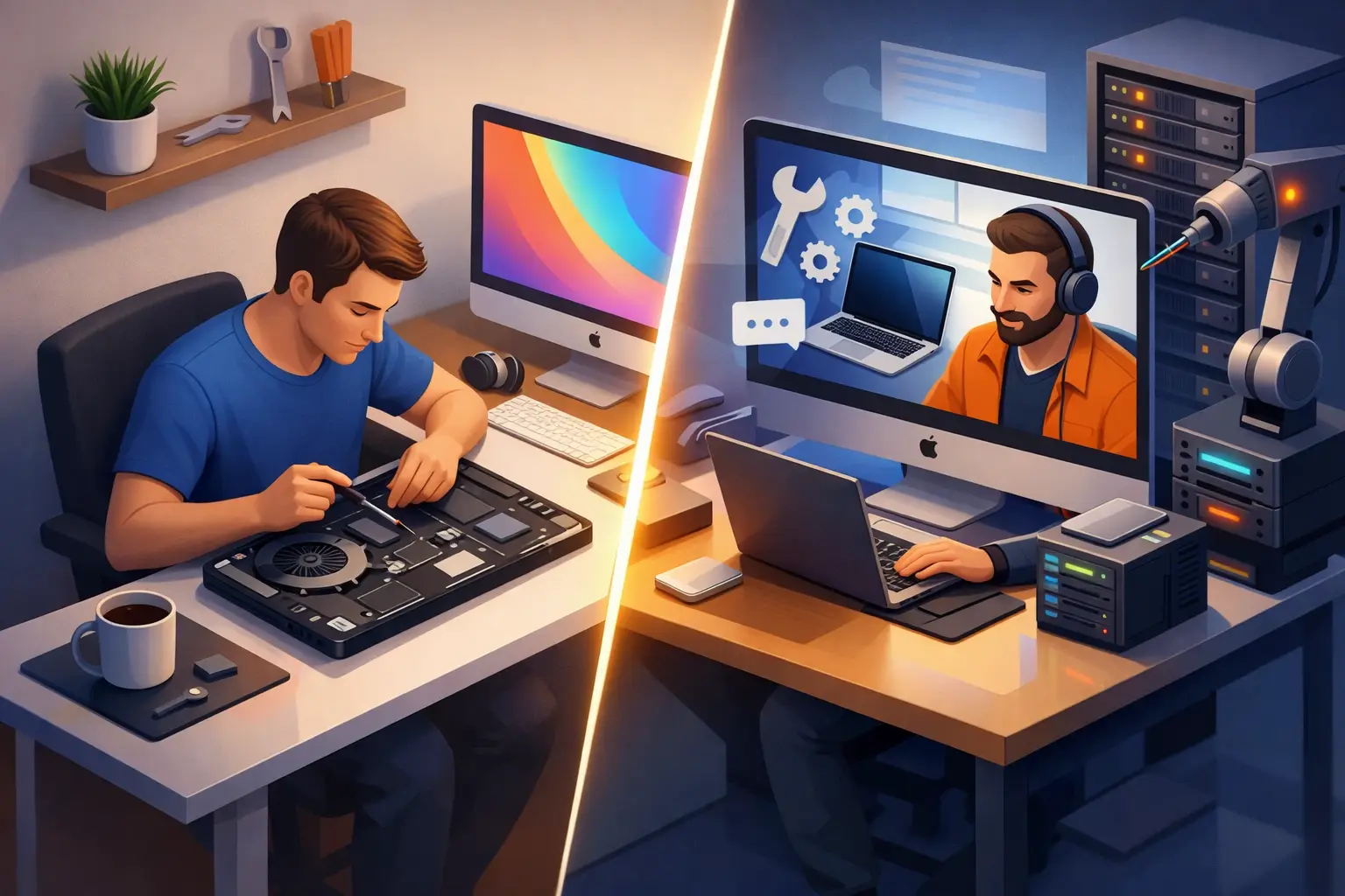 Maintenance Mac interne vs prestataire