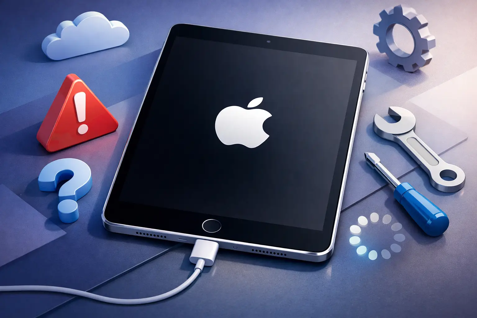 iPad bloqué sur pomme Apple, que faire ?