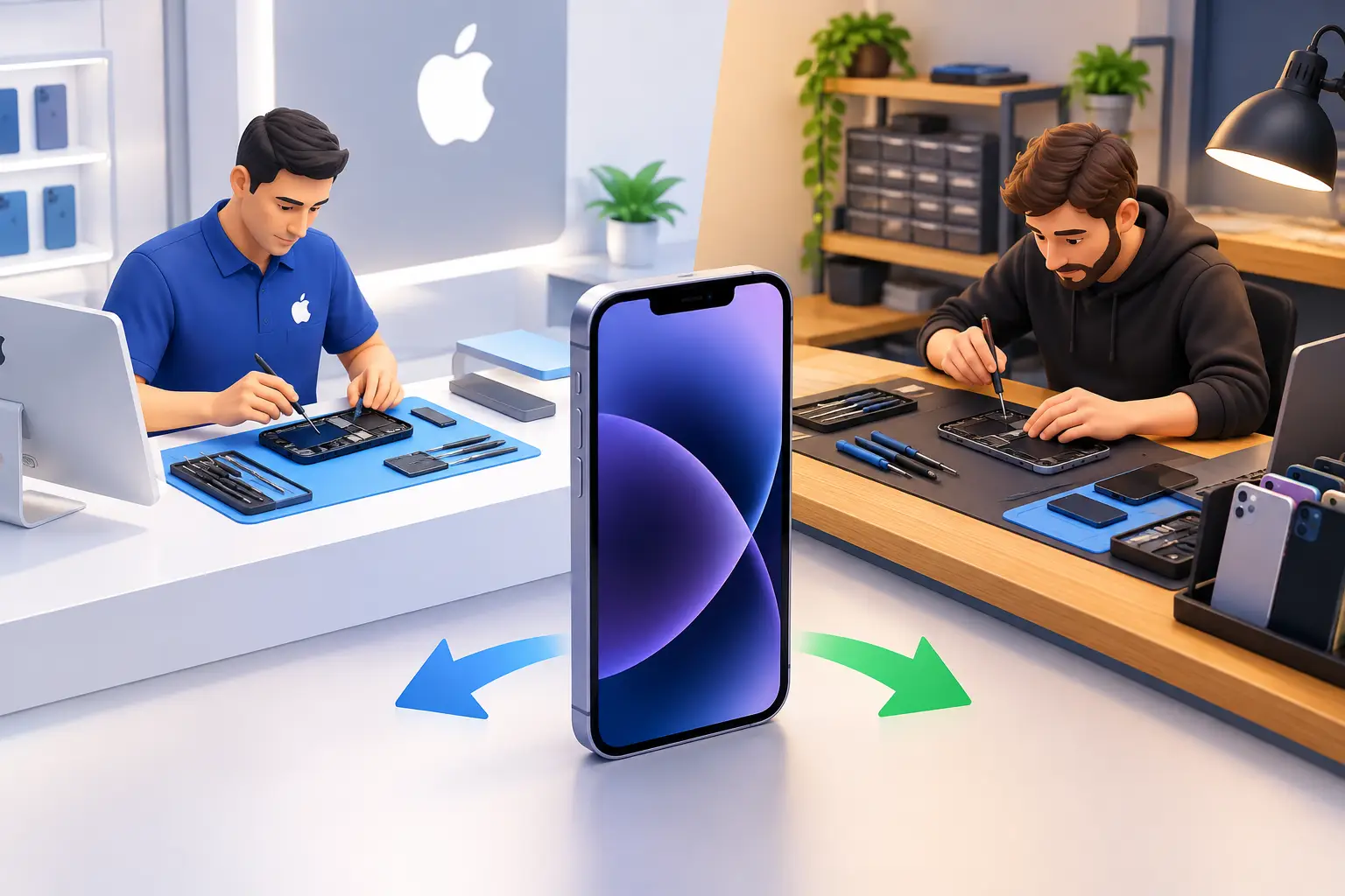 Réparation iPhone : constructeur ou indépendant ?